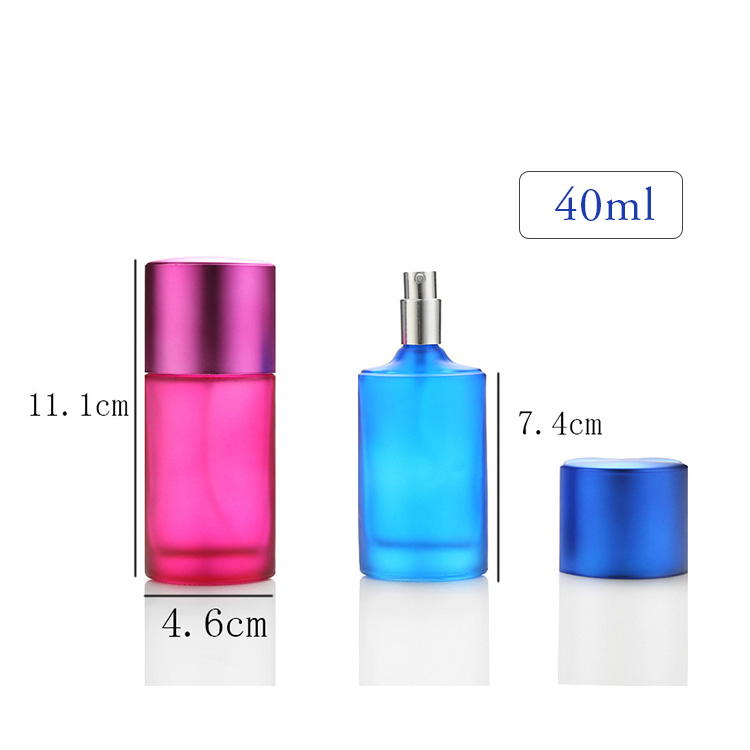 1oz 40ml Customised color glass perfume packaging bottle with fine mist sprayer