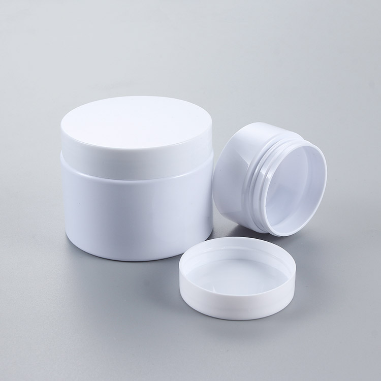 1oz 4oz 5oz white pet scrub cream plastic jars cosmetic jars with lid