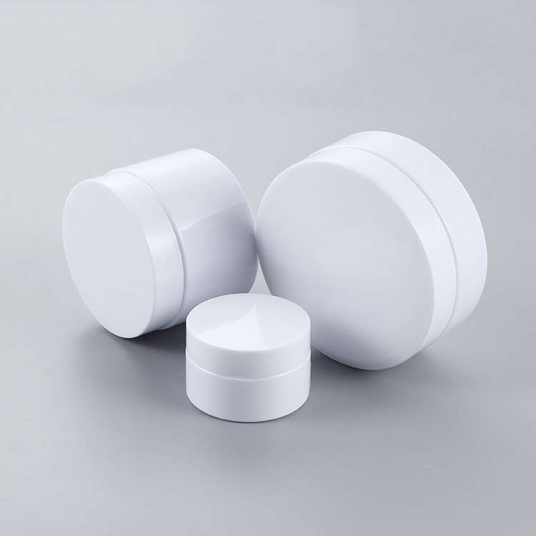 1oz 4oz 5oz white pet scrub cream plastic jars cosmetic jars with lid
