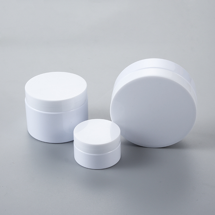 1oz 4oz 5oz white pet scrub cream plastic jars cosmetic jars with lid