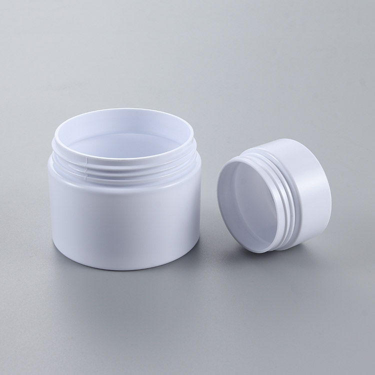1oz 4oz 5oz white pet scrub cream plastic jars cosmetic jars with lid