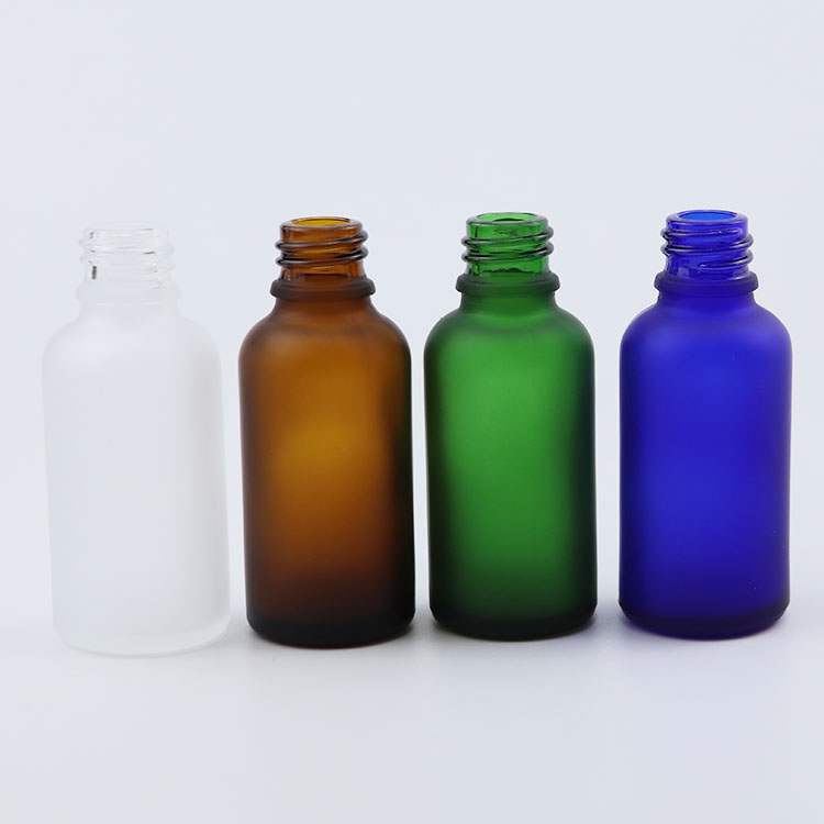 1oz 5ml 30ml 50ml 100ml Luxury Colorful Frosted Glass Serum Dropper Bottle with bamboo cap