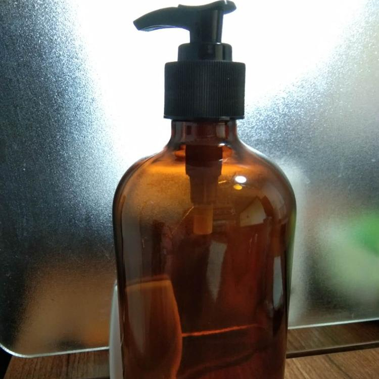 1oz 60ml 4oz 240ml 480ml  boston glass shampoo bottle with pump cap