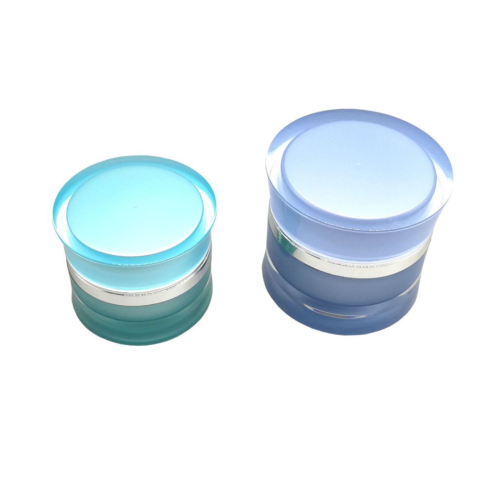 1oz Acrylic Waist cosmetics packaging low moq luxury cream jar cosmetic bottle set packaging
