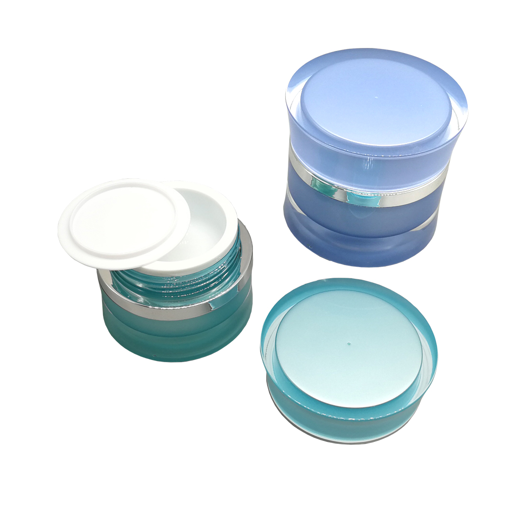 1oz Acrylic Waist cosmetics packaging low moq luxury cream jar cosmetic bottle set packaging