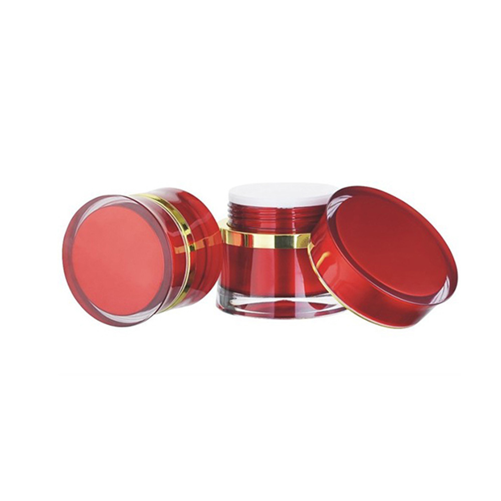 1oz Acrylic Waist cosmetics packaging low moq luxury cream jar cosmetic bottle set packaging