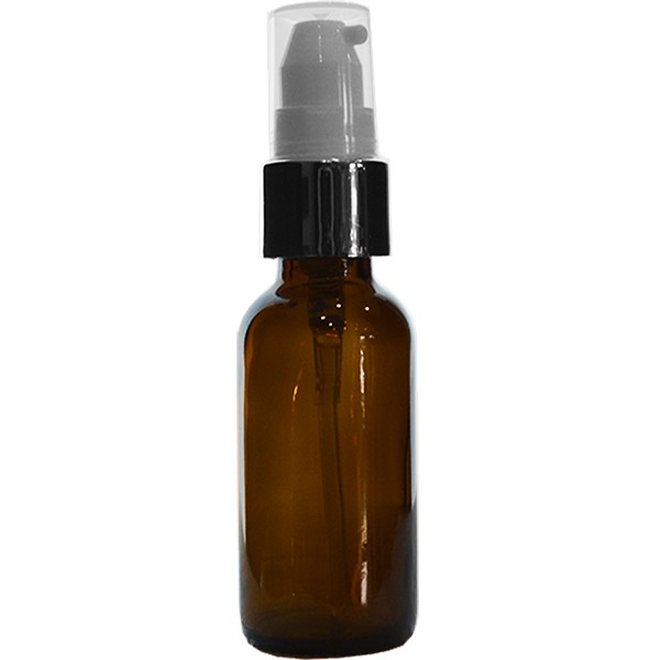 1oz Amber Boston Round Glass Bottle