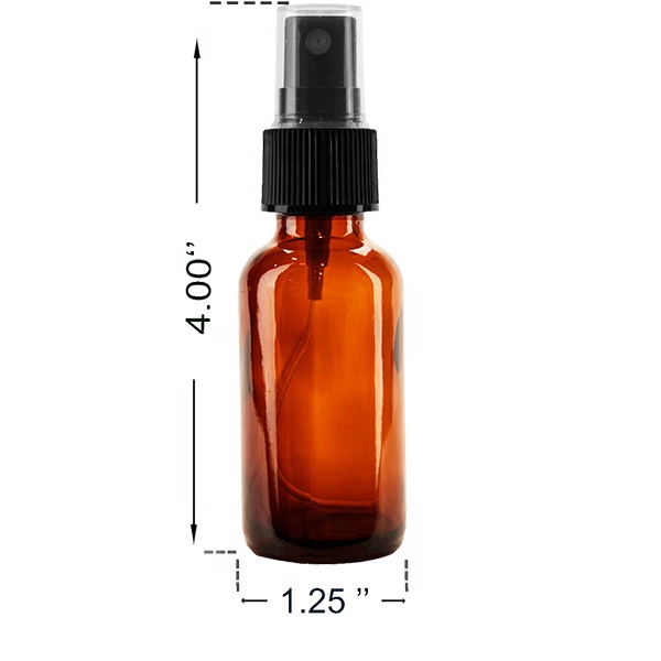 1oz Amber Boston Round Glass Bottle