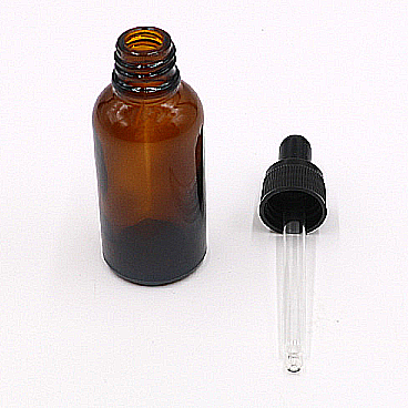 1oz Amber Brown Dropper Glass Bottles 30ml with customized labels