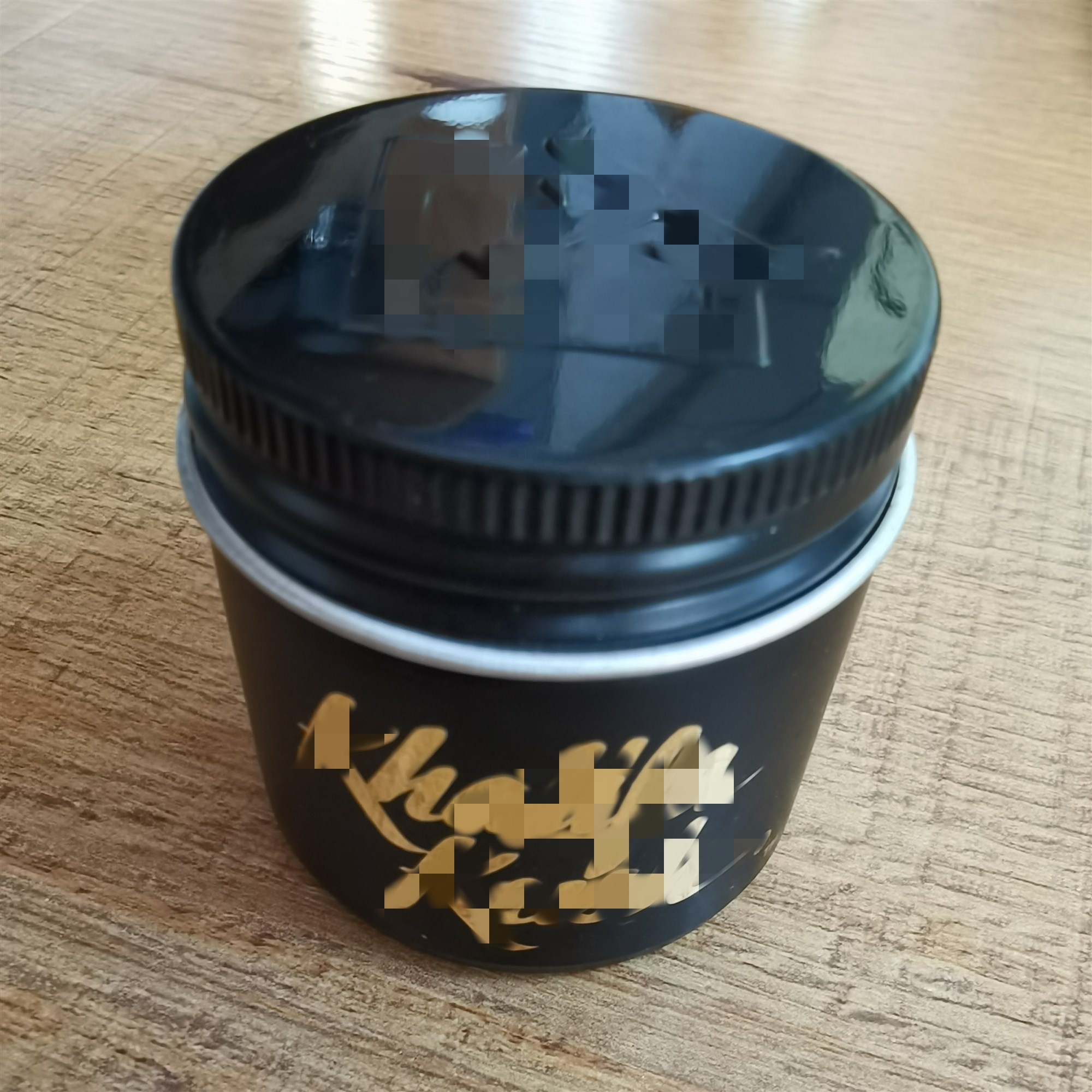 1oz Black Glass Mason Jar With Logo Printing Weed Flower Jam Honey Jar With Tin Lid 30ml