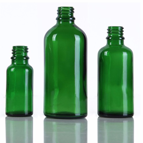1oz Boston Round Glass Bottles : amber glass, cobalt blue glass bottle, & Flint glass bottle