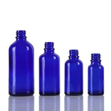 1oz Boston Round Glass Bottles : amber glass, cobalt blue glass bottle, & Flint glass bottle