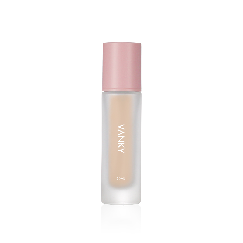 1oz Clear luxury makeup foundation packaging glass bottle
