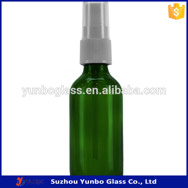 1oz Green Glass UV Resistant 30ml Boston Round Bottles with Glass Eye Droppers for Essential Oil