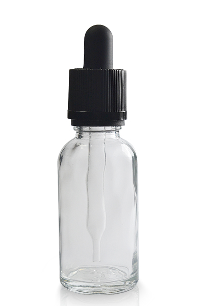1oz Medicinal euro glass bottle with childproof GLASS DROPPER