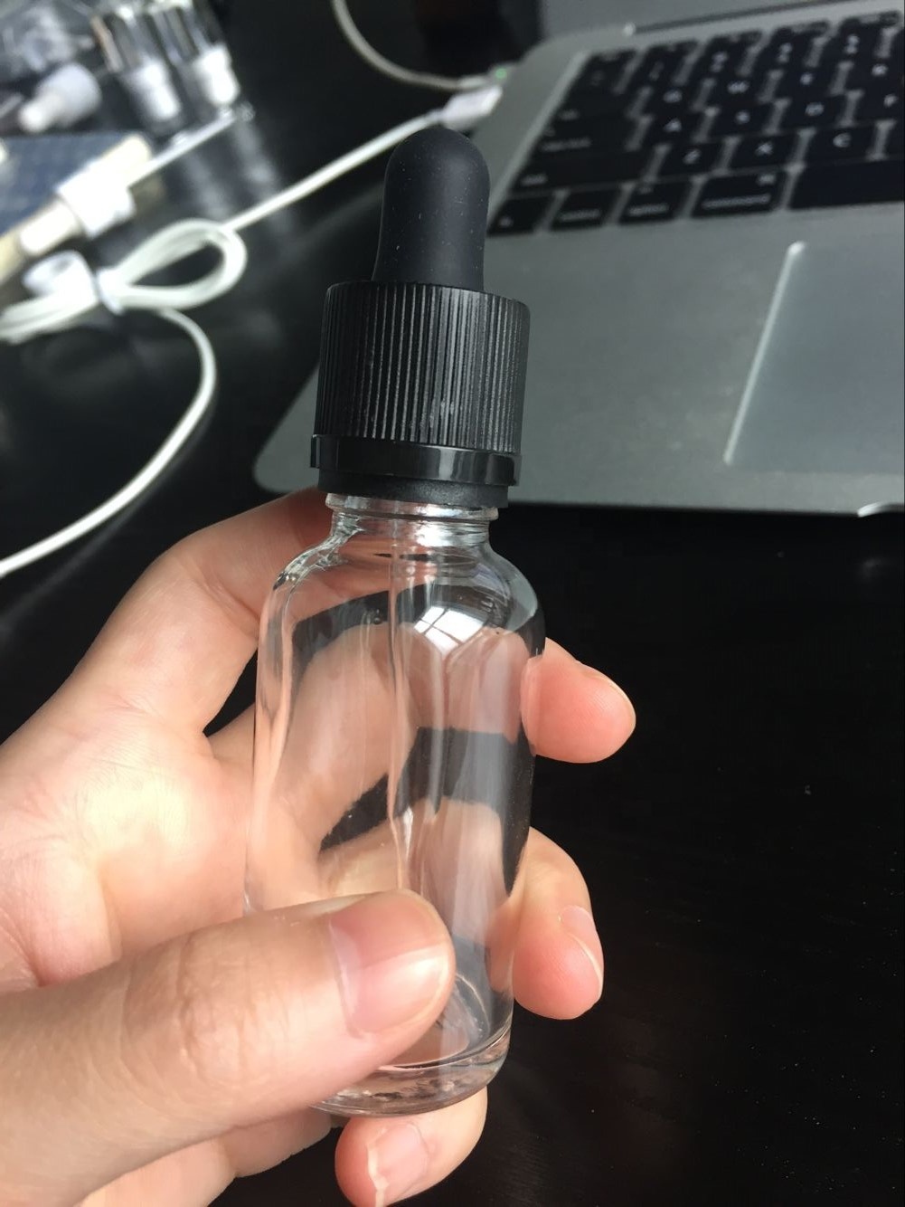 1oz Medicinal euro glass bottle with childproof GLASS DROPPER