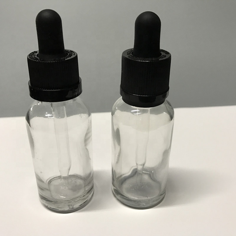 1oz Medicinal euro glass bottle with childproof GLASS DROPPER