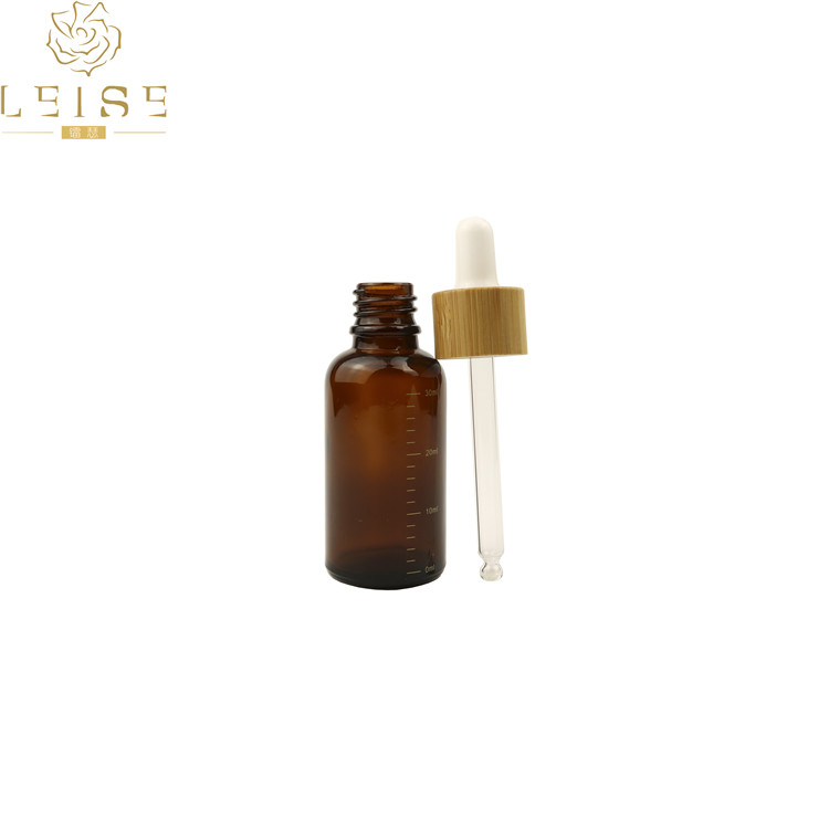 1oz bamboo essential oil bottle bamboo cap 60 ml dropper bottle glass black glass dropper bottles wholesale