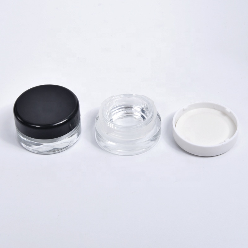1oz children proof glass jar weed CBD flower terp sauce and kief glass jar with child resistant lid custom stickers and labels