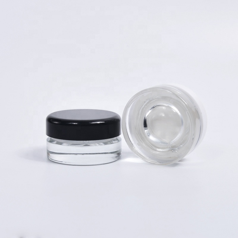 1oz children proof glass jar weed CBD flower terp sauce and kief glass jar with child resistant lid custom stickers and labels