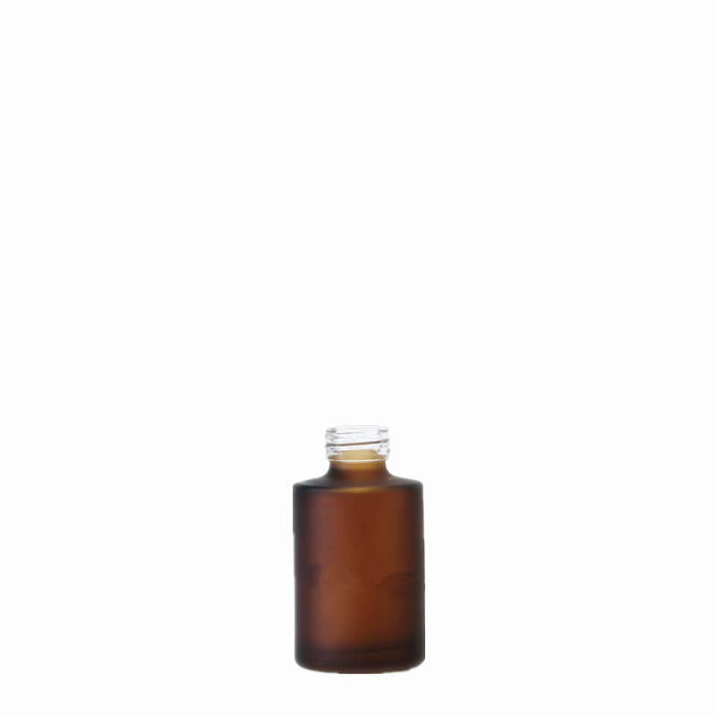 1oz clear/amber perfume serum square shoulder round shape glass dropper bottle for cosmetic packaging