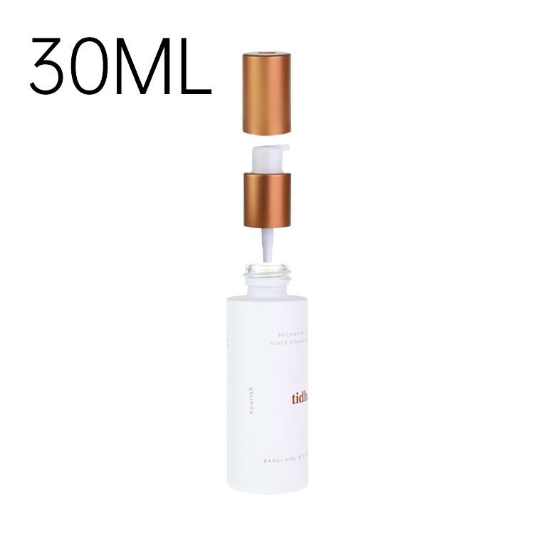 1oz cosmetic glass lotion bottle 20ml 30ml 40ml 50ml 60ml 100ml 120ml cream foundation moisturizer matte white pump glass bottle