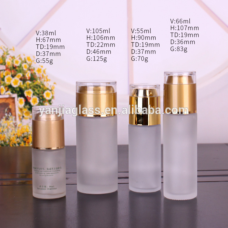 1oz glass pump bottle lotion cosmetic empty bottles