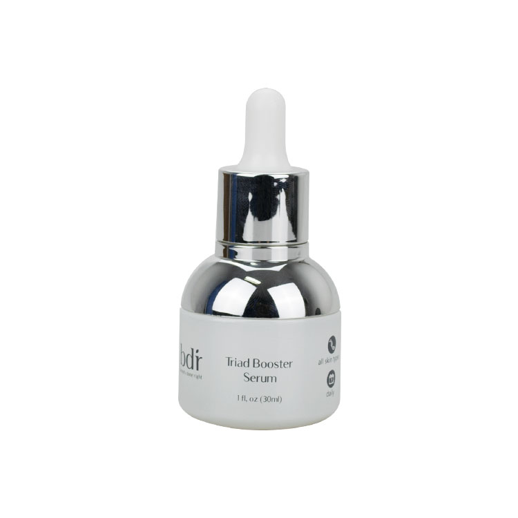 1oz matte white glass serum dropper bottle 20ml 25ml 30ml 40ml glass bottle with metallic dropper