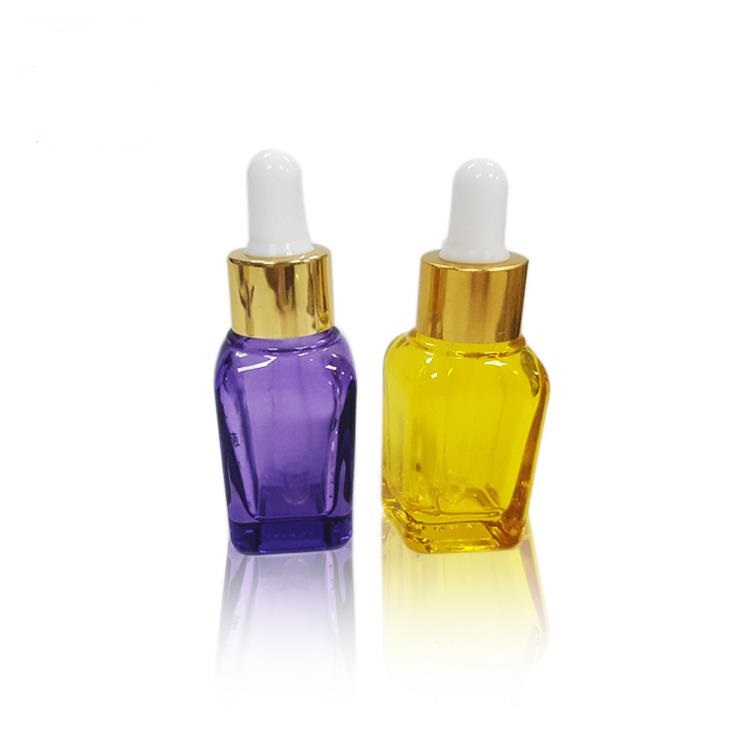 1oz square white cosmetic glass dropper bottle 30ml rectangular essential oil beard oil bottles