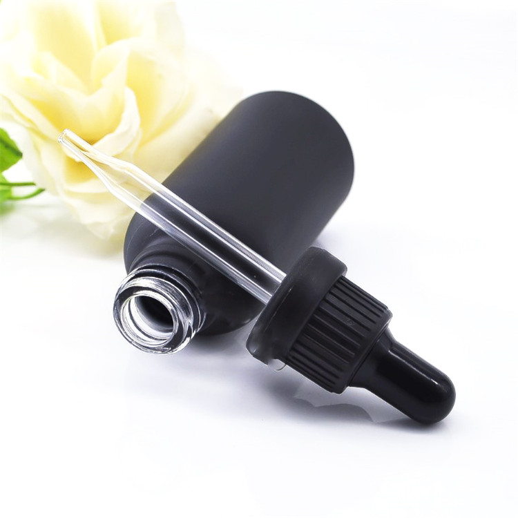 1oz tincture bottles 30ml black gloss glass bottle for essential oil bottle