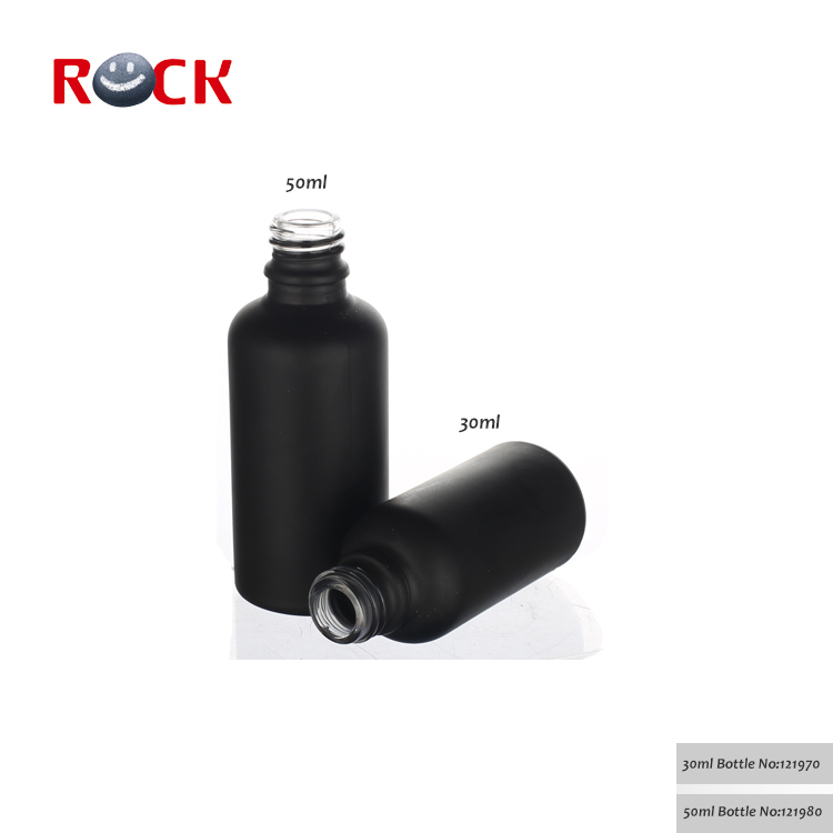 1pcs MOQ Essential Oil black frosted glass dropper bottle 30ml