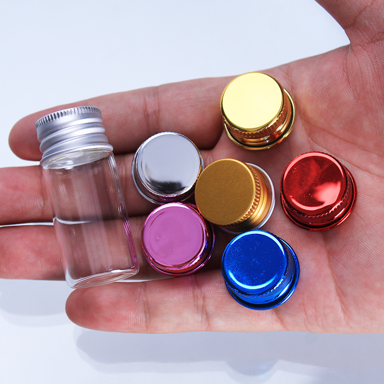 2.2cm 0.87inch Glass Bottle with Aluminum Caps glass vial 5 ml Small Bottle packing