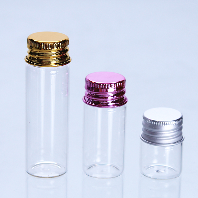2.2cm 0.87inch Glass Bottle with Aluminum Caps glass vial 5 ml Small Bottle packing