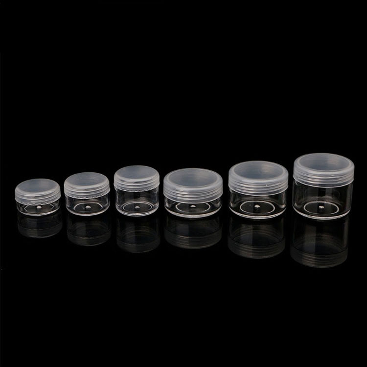 2.5 g 10g 15g 20g 2.5ml 2.5g 3ml 3g 5ml 5 gram 20m 15ml 30g 30ml 10ml cosmetic container makeup sample jar PS clear plastic jar