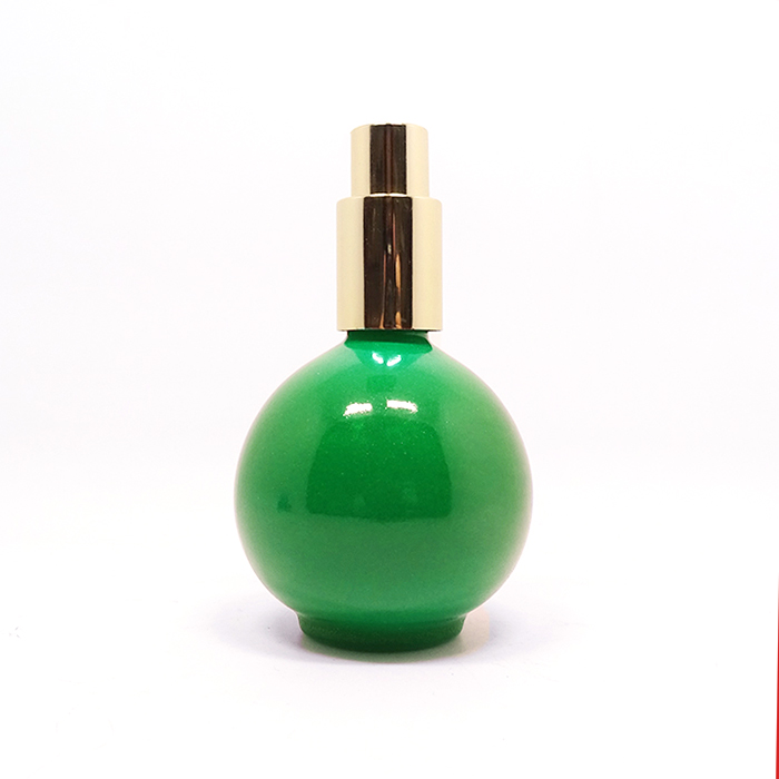 2.5 oz cosmetic round ball shape 75ml glass dropper bottle for essential oil serum
