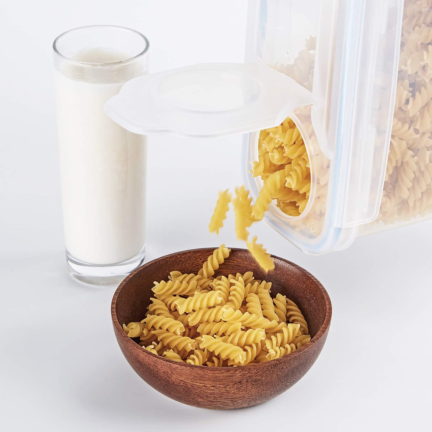 2.5L 4L Hot Sale Plastic Food Storage Containers With Four-Side Locked Lids Serving Pantry Organization Grains Pasta Flour