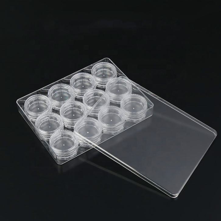 2.5g 2.5ml mini PS plastic octangle facial cream jar, eye cream jar