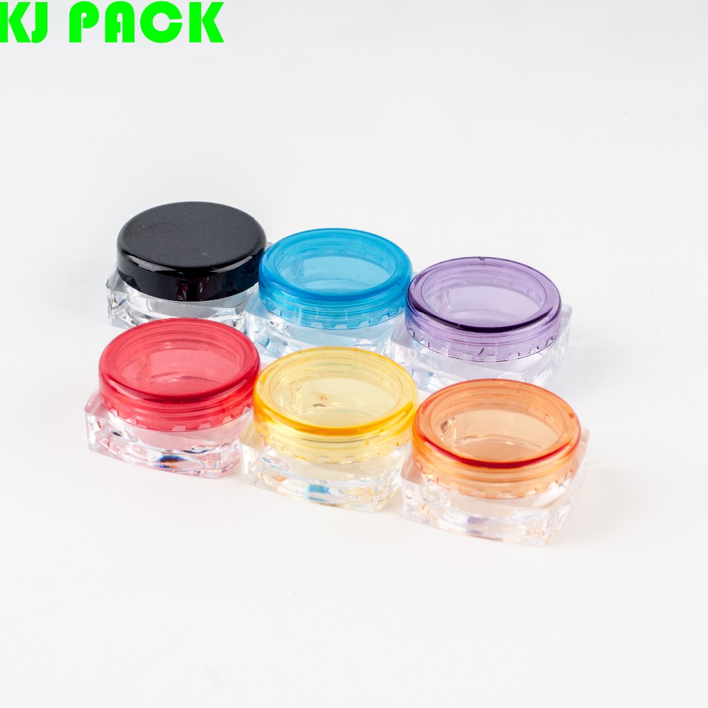 2.5g 3g 5g 10g 15g 20g 25g 30g small mini PP plastic clear cream jar