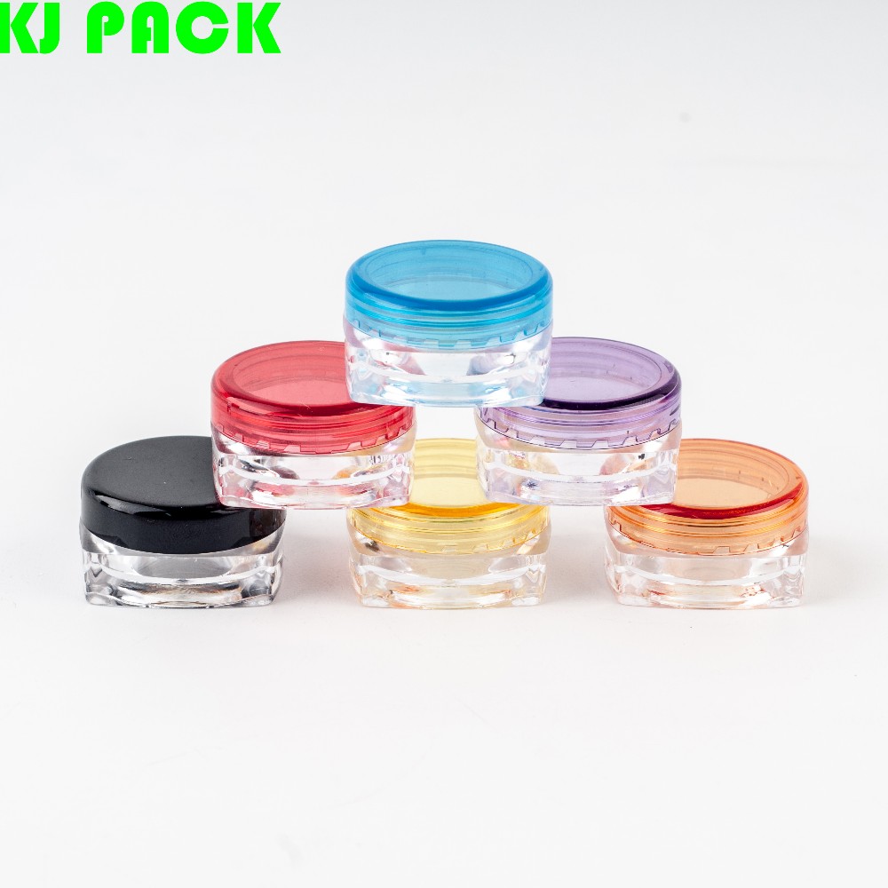2.5g 3g 5g 10g 15g 20g 25g 30g small mini PP plastic clear cream jar