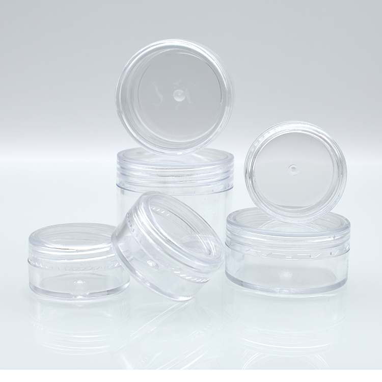 2.5ml 3ml 5ml 10ml 15ml 20ml 15g 2.5g 3g 5g 20g 10g 3 ml 10 ml Empty Small Round Plastic Cosmetic Sample Container with Lid