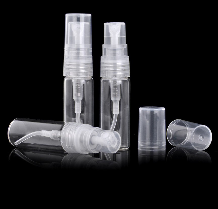 2.5ml 3ml 5ml glass mini sample test perfume spray bottle
