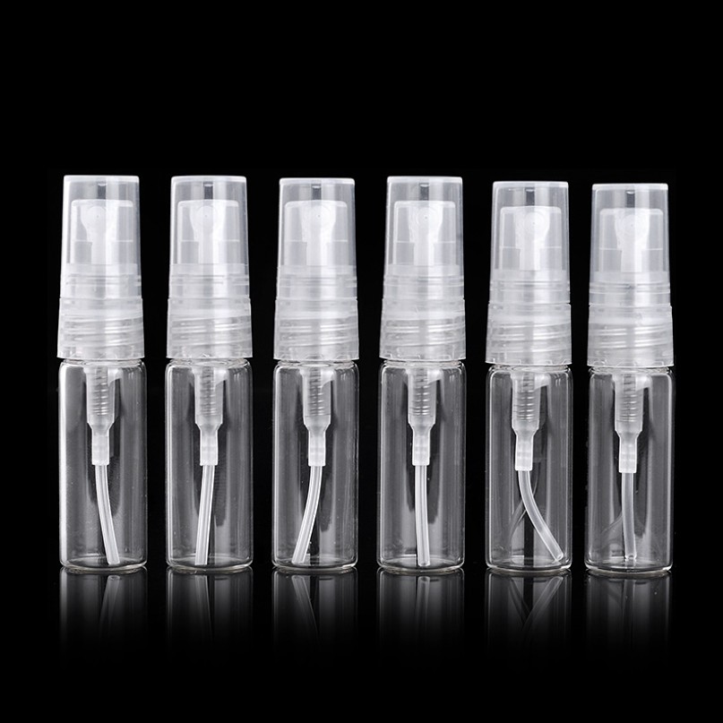2.5ml 3ml 5ml glass mini sample test perfume spray bottle
