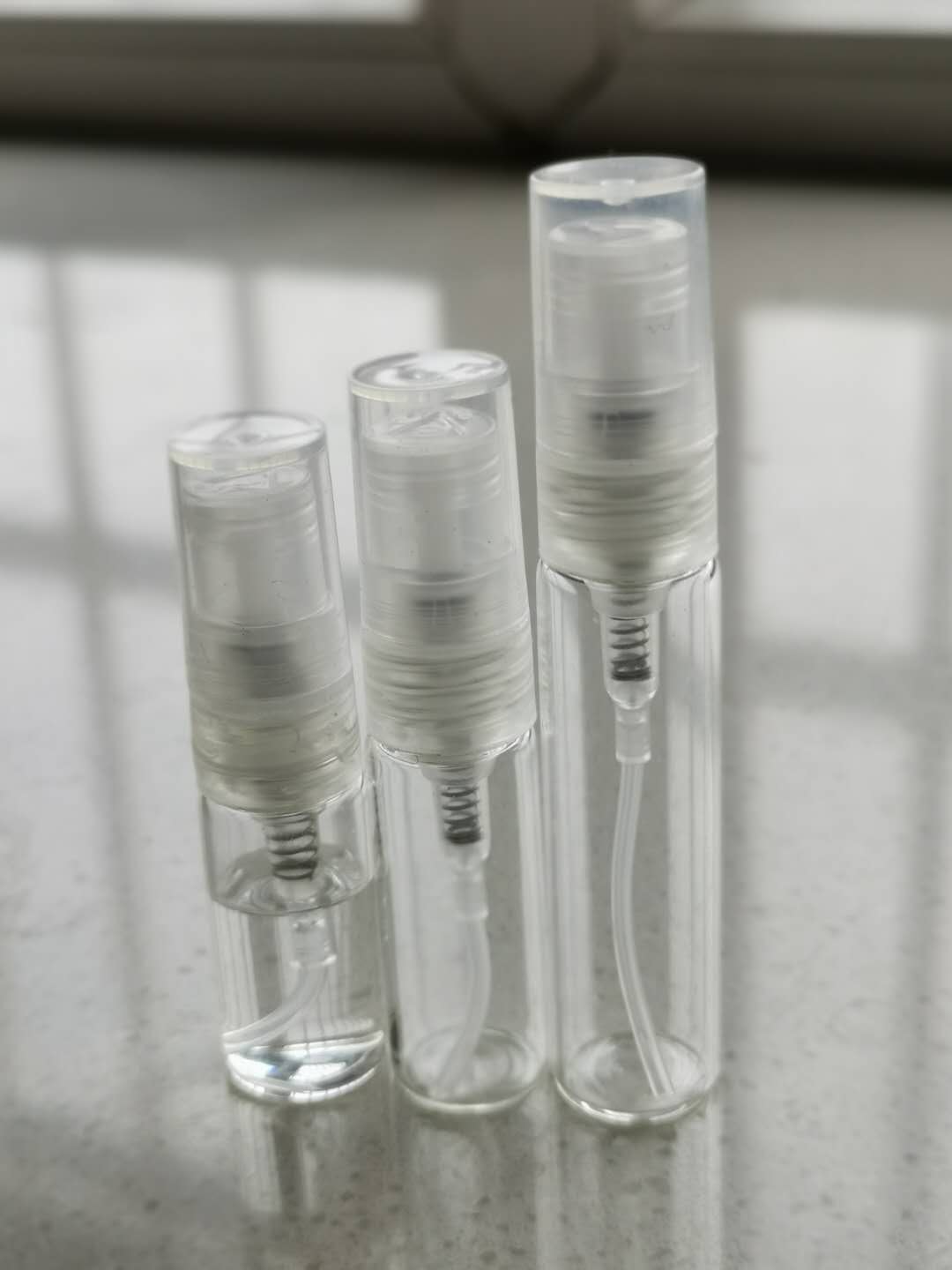 2.5ml 3ml 5ml glass mini sample test perfume spray bottle