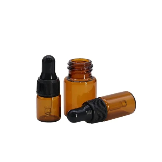 2 Ml 3 Ml 5ml Small Brown Glass Essential Oil Drop Bottle