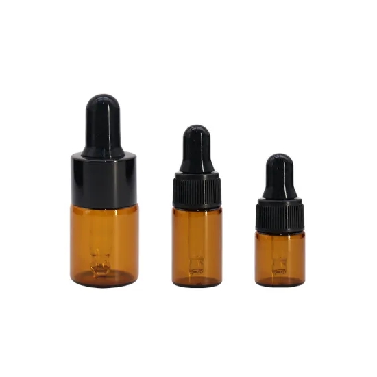 2 Ml 3 Ml 5ml Small Brown Glass Essential Oil Drop Bottle