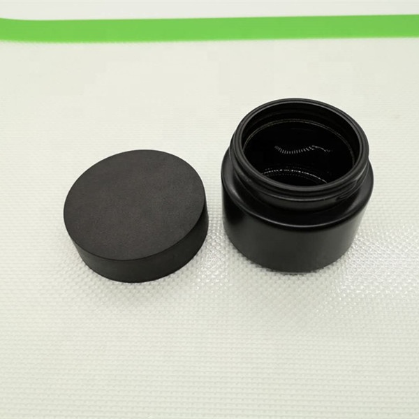 2 OZ Child Resistant Glass Jars Smooth Top Straight Sided Matte Color