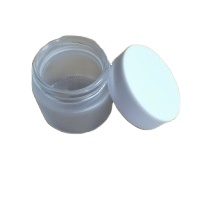 2 OZ frosted Glass Jar With Children Resistant Lid For Oil Cosmetic