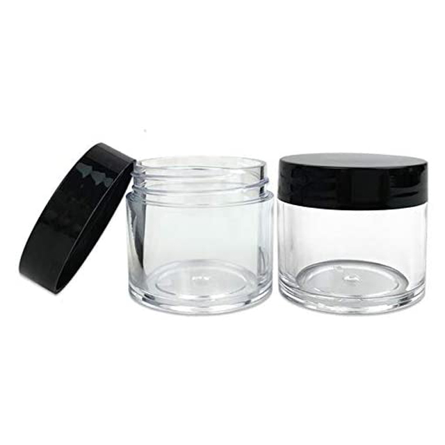 2 Ounce 4 Ounce Plastic Jars Round Clear Leak Proof Cosmetic Food Travel Dispenser Jar