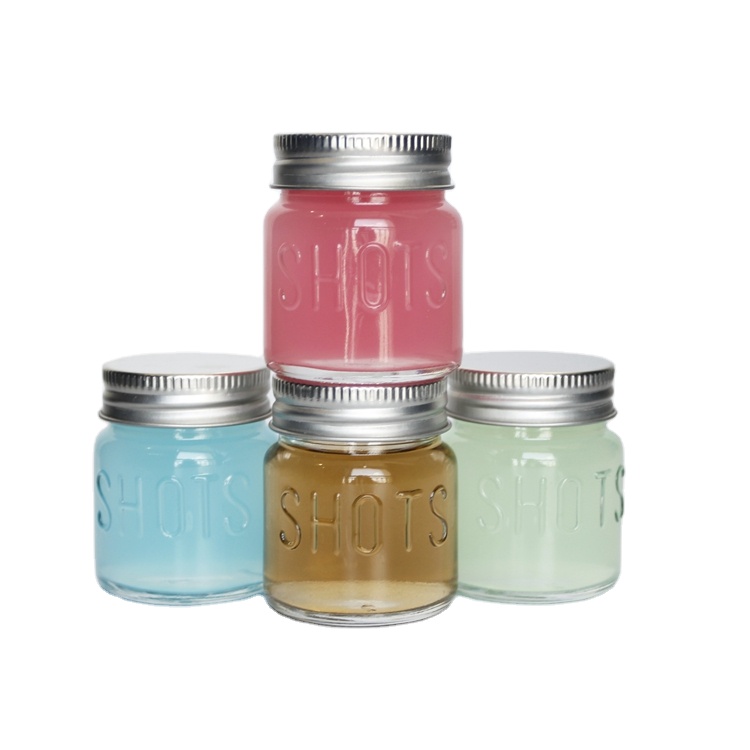 2 Ounce Mini Mason Jars Shot Glasses with Lids for Spirits Liquor Bottle