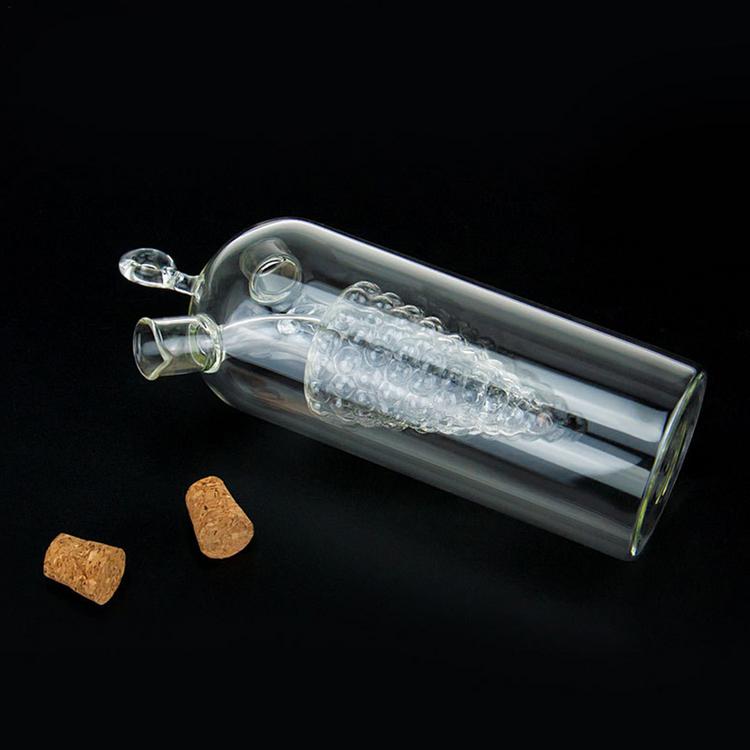 2-in-1 High Borosilicate Glass Caster Two Mouth Oil Vinegar Bottles Soy